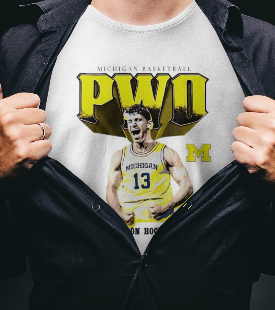 Michigan Wolverines Basketball PWO Harrison Hochberg 13 Jersey T-Shirt
