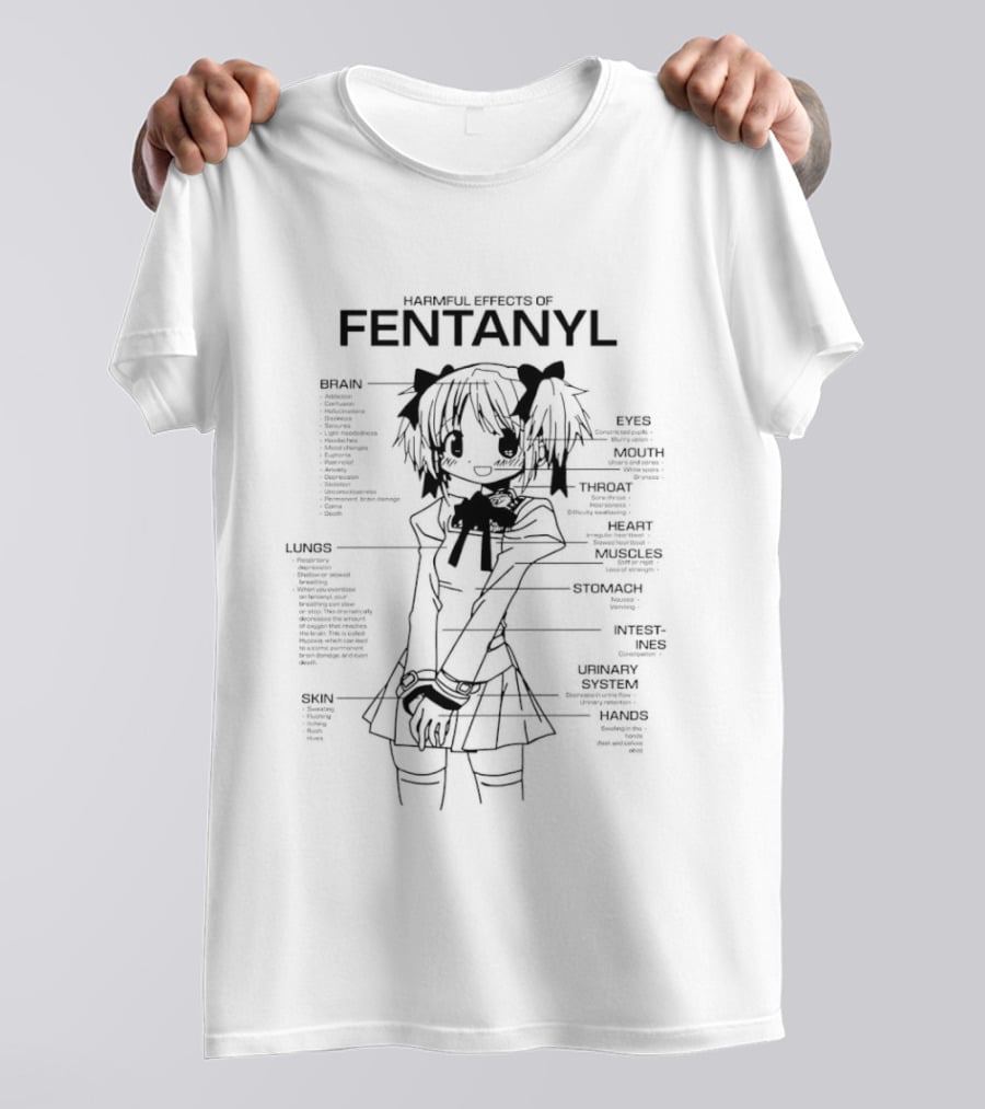 Madoka Kaname Harmful Effects Of Fentanyl Anime Awareness T-Shirt