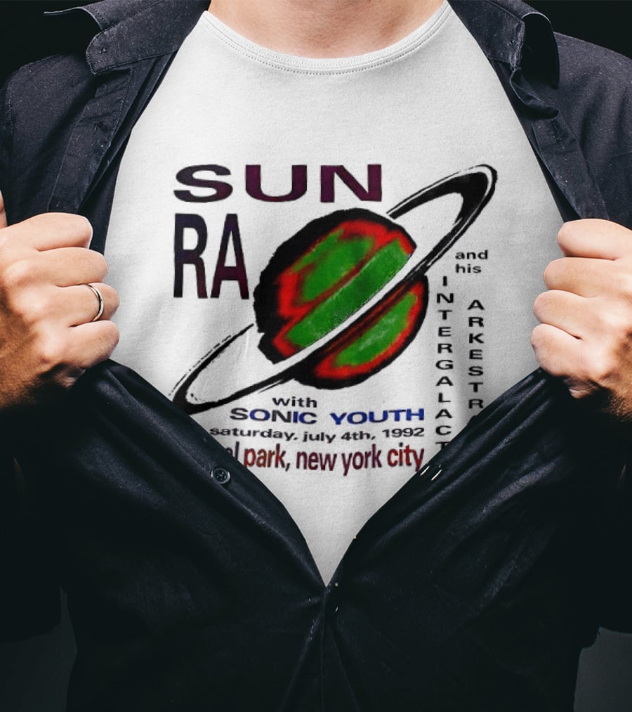 SUN RA Sonic Youth Intergalactic Arkestra Central Park New York City T-Shirt