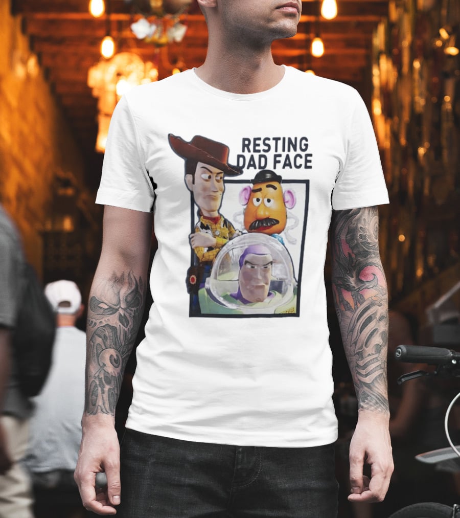 ToyStory Resting Dad Face Woody Buzz Lightyear Mr Potato Head T-Shirt