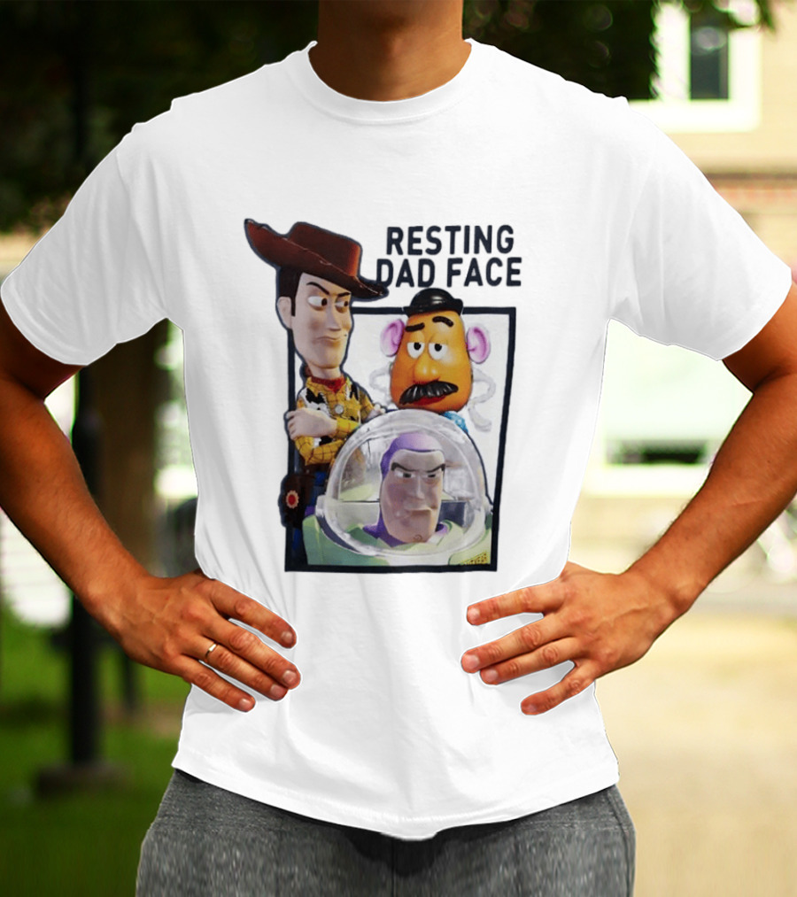 ToyStory Resting Dad Face Woody Buzz Lightyear Mr Potato Head T-Shirt