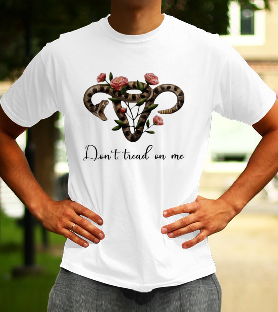 Uterus Snake Flower Don't Tread On Me T-Shirt