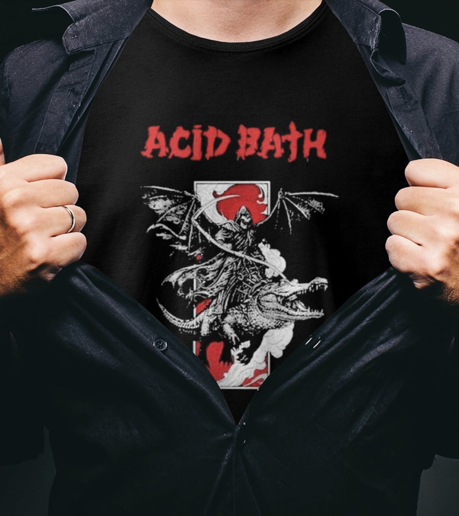 Acid Bath Band Red Alligator Wall T-Shirt