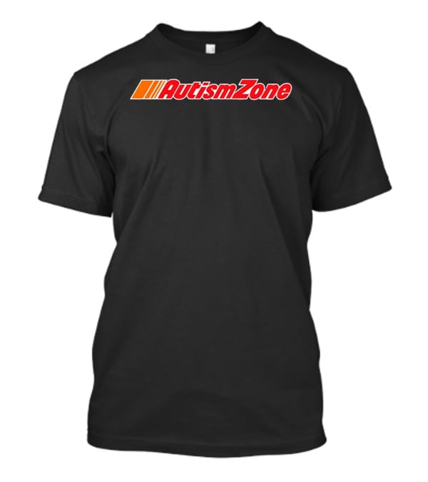 Autism Zone Racing Style Red And Orange T-Shirt