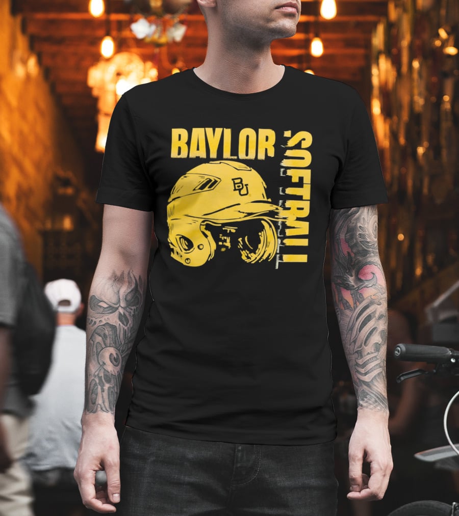Baylor Softball BU Helmet T-Shirt