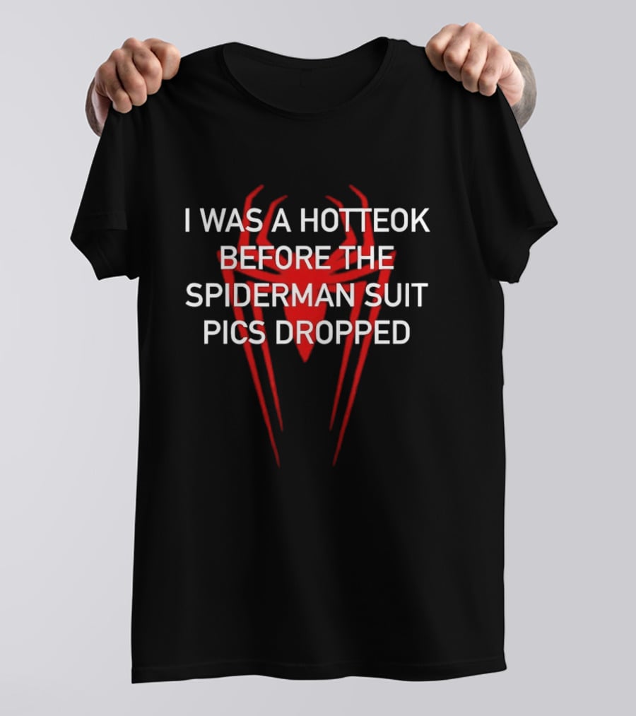 I Was A Hotteok Before The Spiderman Suit Pics Dropped Red Spider T-Shirt