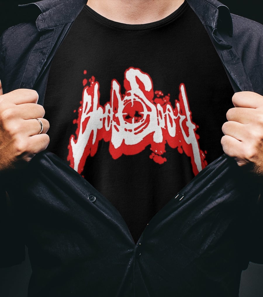 Bloodsport Distressed Font Red T-Shirt