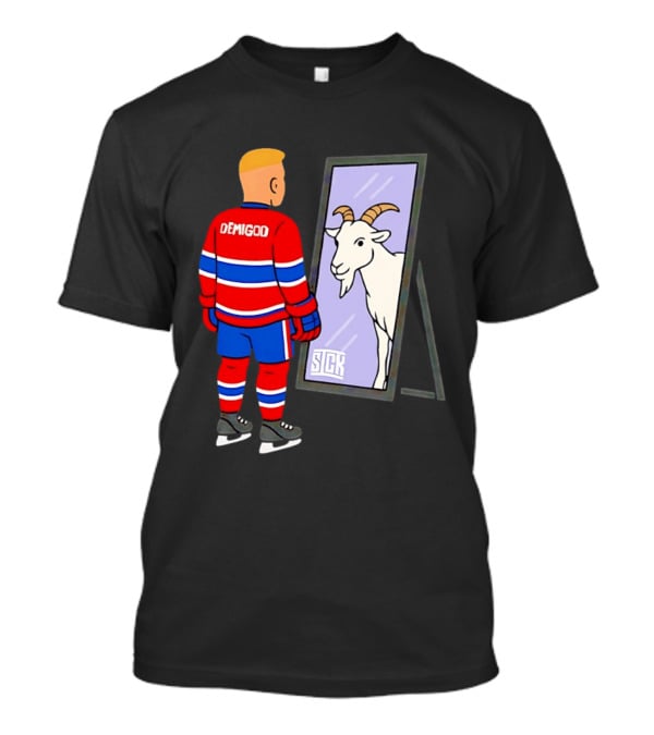 Ivan Demidov Montreal Canadiens Demigod Goat Mirror Reflection T-Shirt