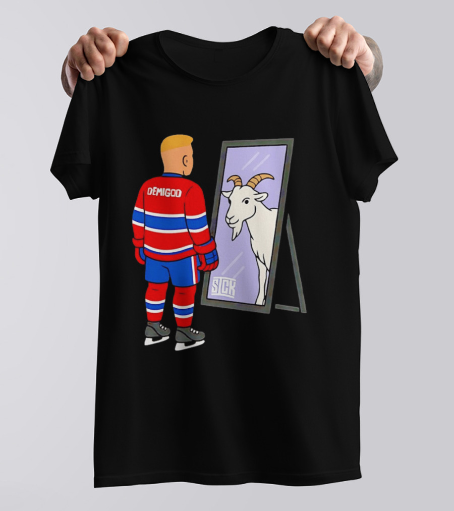 Ivan Demidov Montreal Canadiens Demigod Goat Mirror Reflection T-Shirt