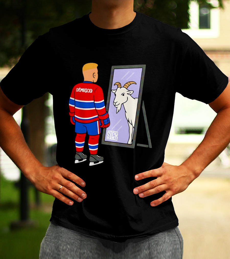 Ivan Demidov Montreal Canadiens Demigod Goat Mirror Reflection T-Shirt