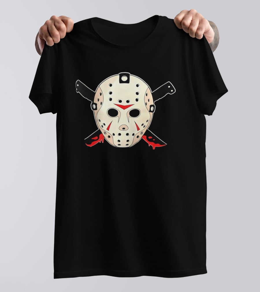 Jason Voorhees Mask Machete Horror Friday The 13th T-Shirt