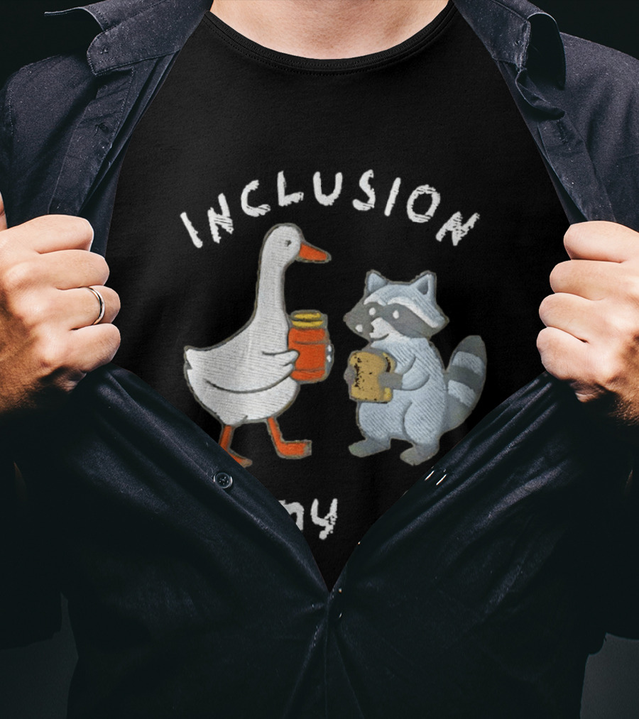 Raccoon Goose Inclusion Is My Jam Sandwich T-Shirt