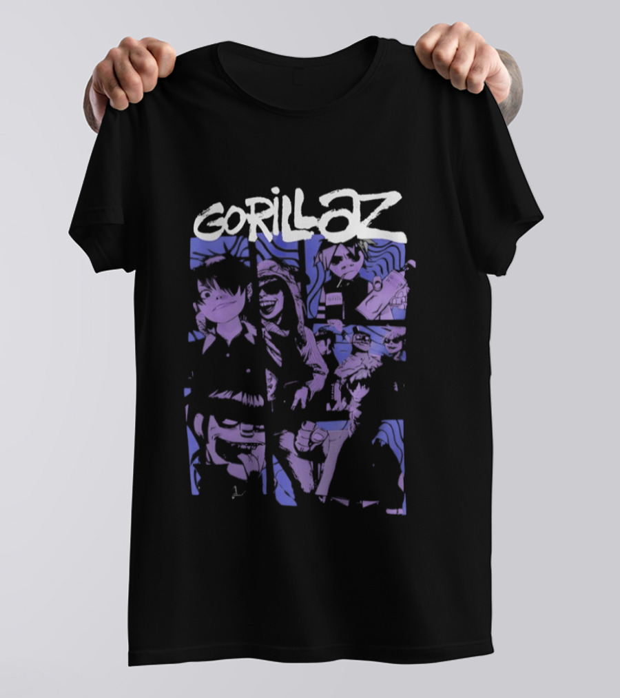Gorillaz Murdoc Niccals Noodle Russel Hobbs Purple T-Shirt