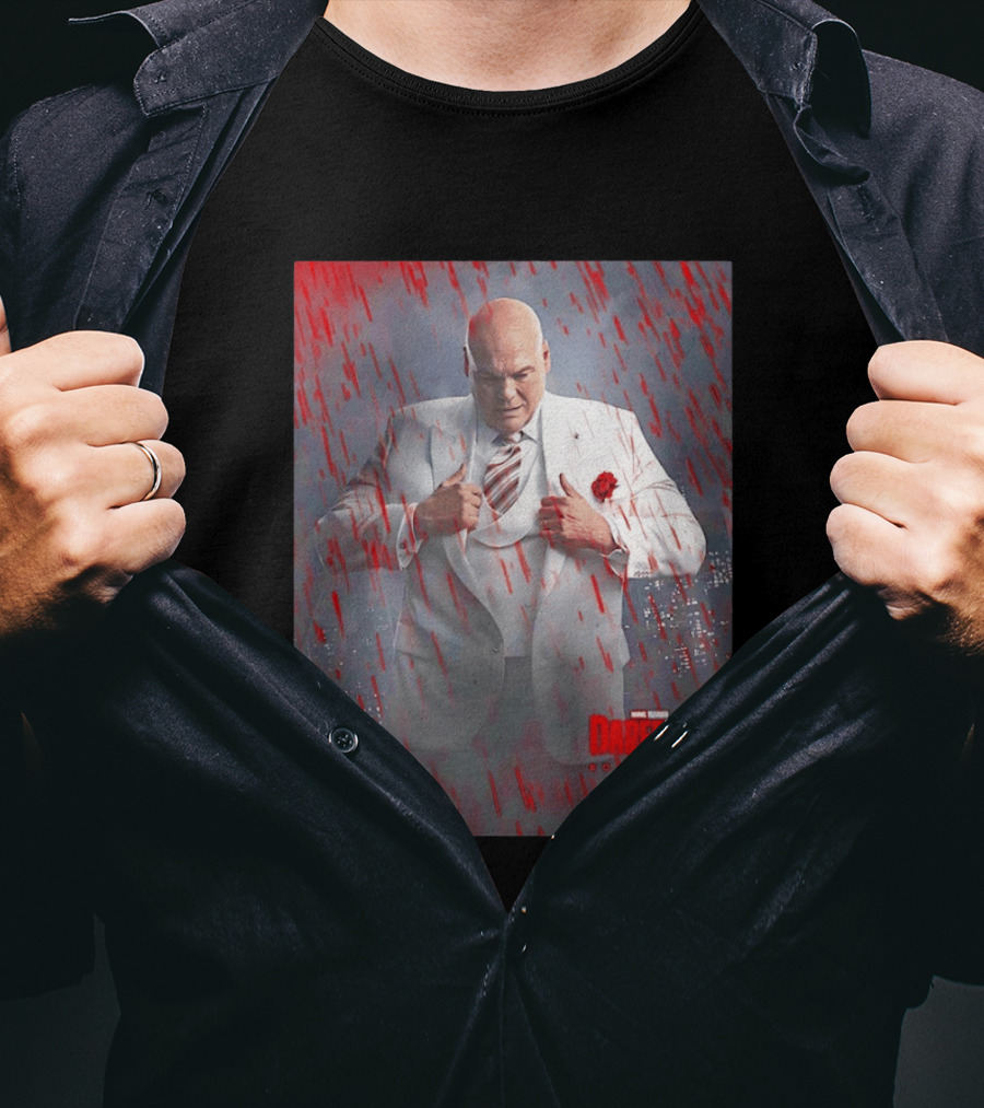 Marvel Studios Daredevil Born Again Season 2 Kingpin March 24 Disney Plus T-Shirt