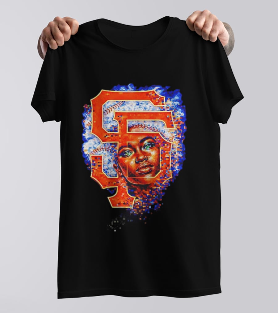 San Francisco Giants Black Heritage Night 2026 Baseball SF Logo Afro T-Shirt
