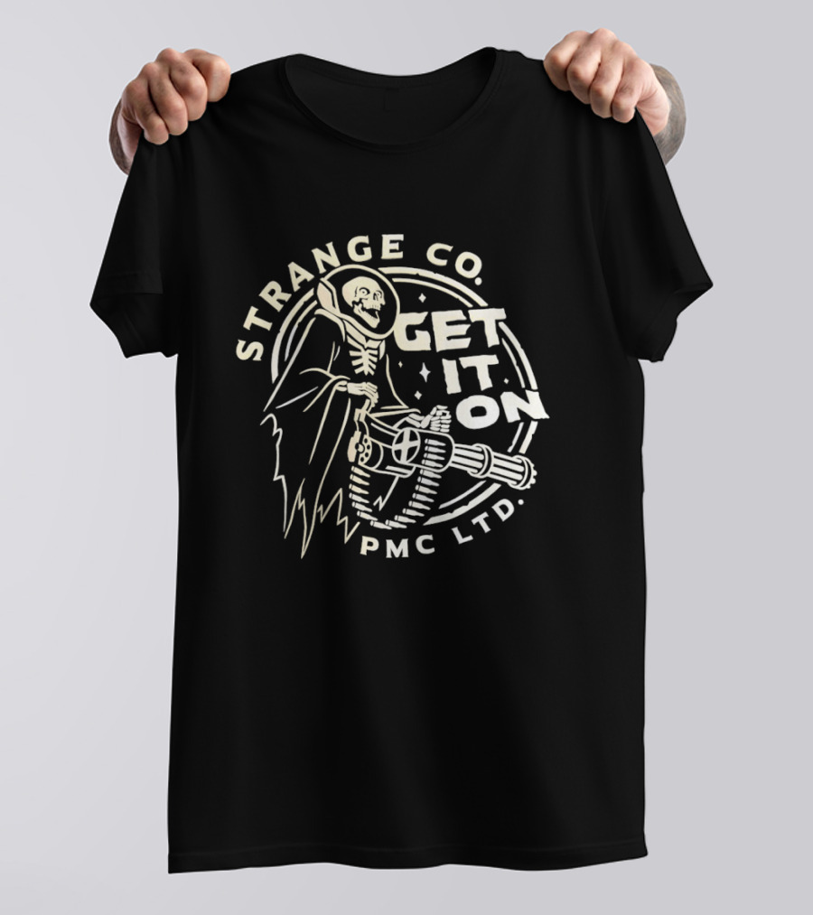 Strange Co Skeleton Astronaut Get It On PMC LTD T-Shirt