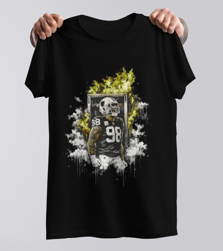 Maxx Crosby Las Vegas Raiders I'm Back Number 98 Fiery Comeback T-Shirt