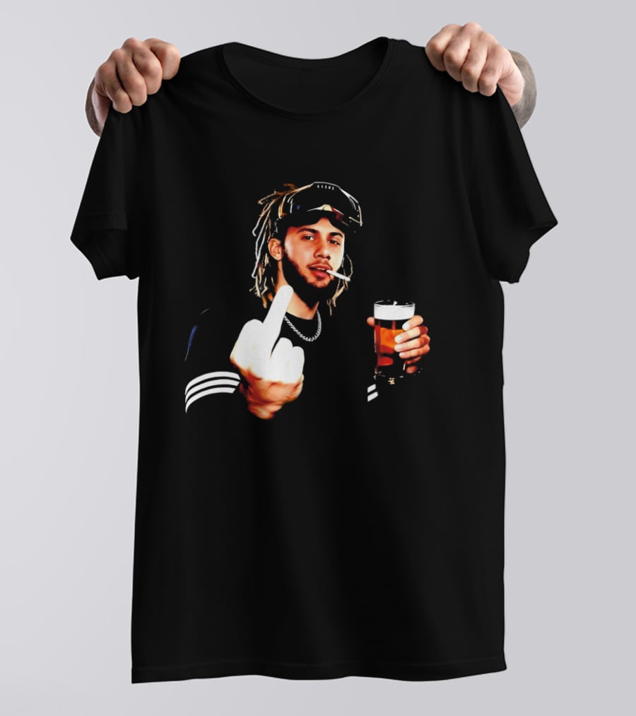 Fernando Tatis Jr Middle Finger Drinking Beer And Smoking T-Shirt