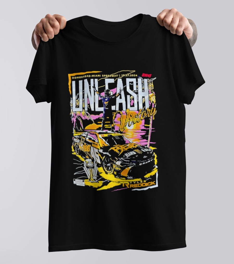 23XI Racing Unleash Tyler Reddick 2024 Straight Talk Wireless 400 Homestead Miami Speedway 10 22 T-Shirt