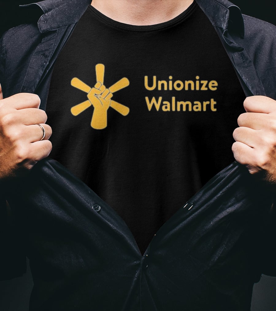 Unionize Walmart Fist Symbol Worker Solidarity Campaign T-Shirt