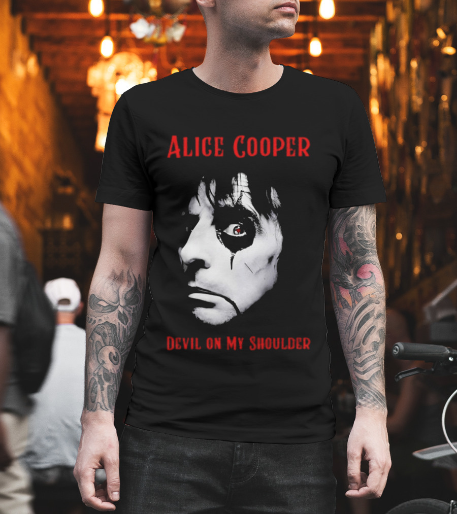 Alice Cooper Devil On My Shoulder Halloween Horror Music T-Shirt