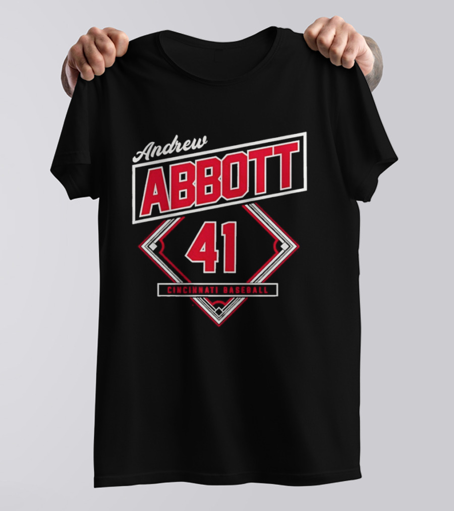 Andrew Abbott 41 Cincinnati Reds Baseball T-Shirt