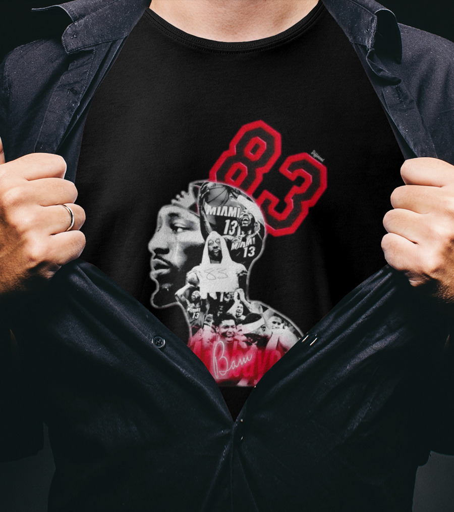 Bam Adebayo 83 Miami Heat 13 NBA Basketball T-Shirt