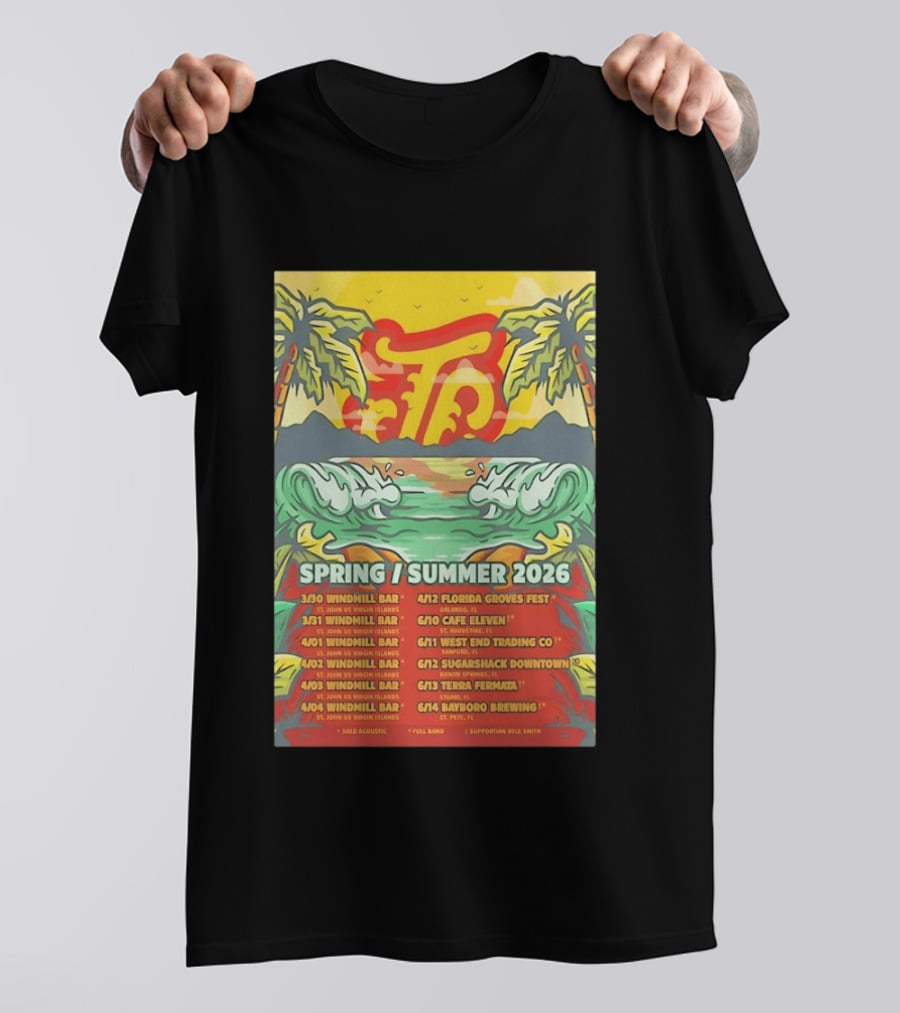 Joey Calderaio Spring Summer 2026 Tour Dates And Locations T-Shirt
