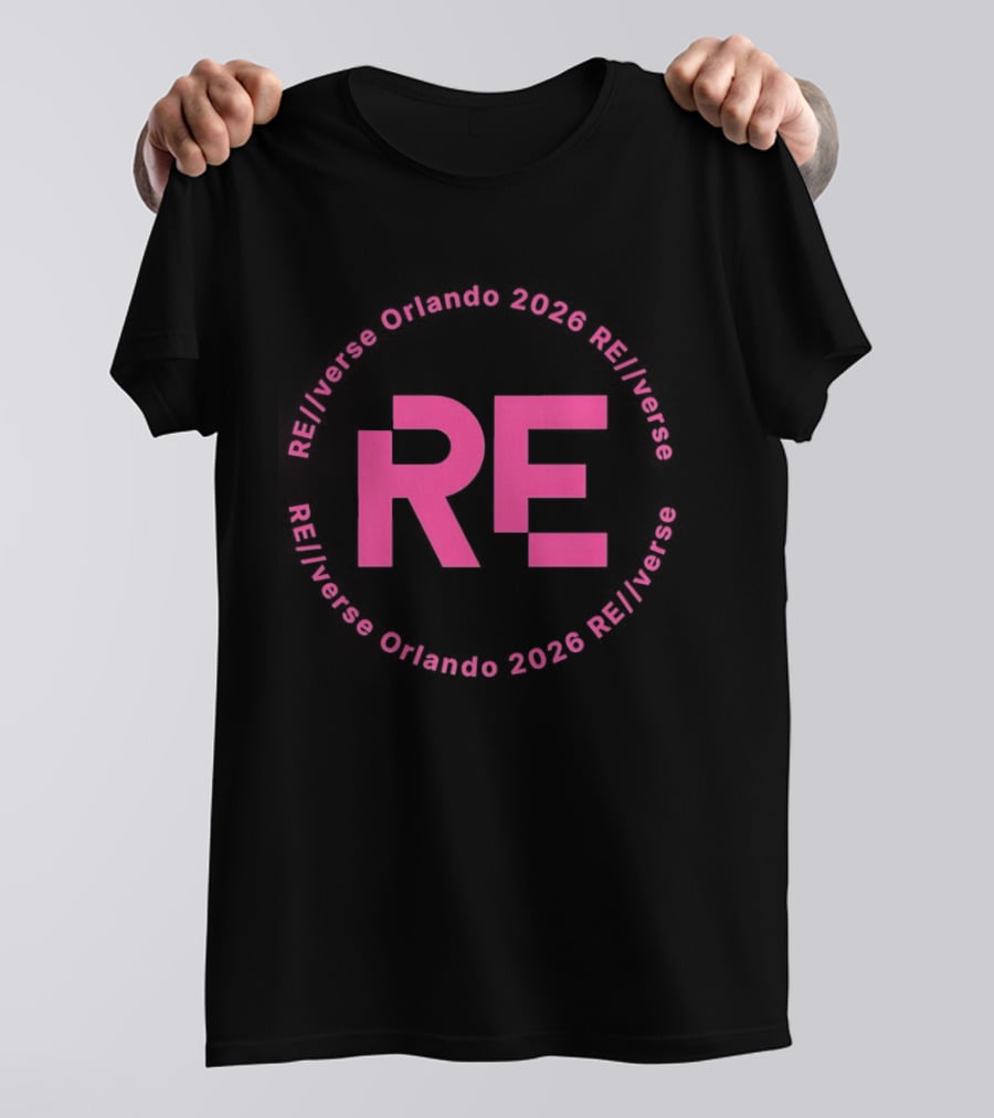 Reverse Orlando 2026 RE Black And Gold Circle T-Shirt