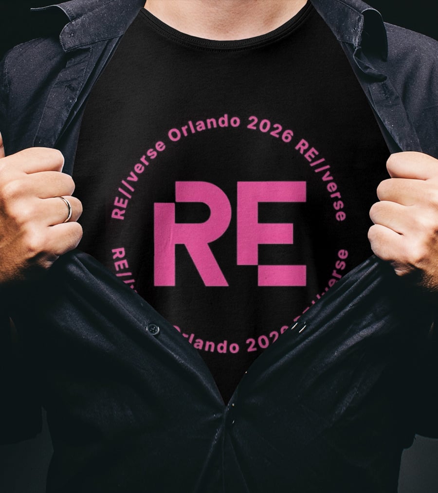 Reverse Orlando 2026 RE Black And Gold Circle T-Shirt