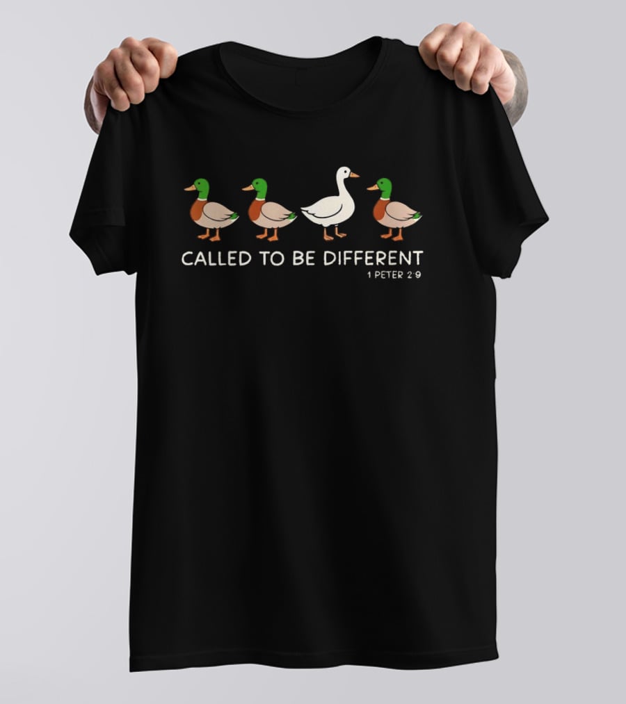 Called To Be Different 1 Peter 2:9 Christian Goose And Ducks T-Shirt