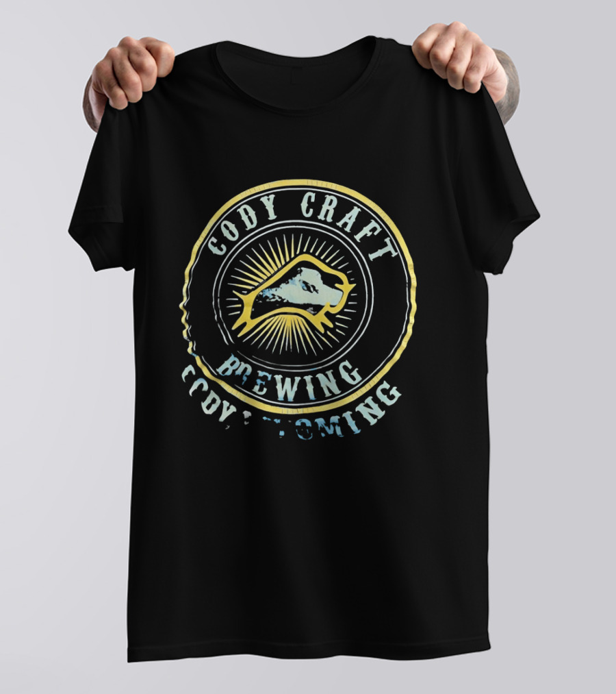 Cody Craft Brewing Seal Cody Wyoming Sunburst T-Shirt