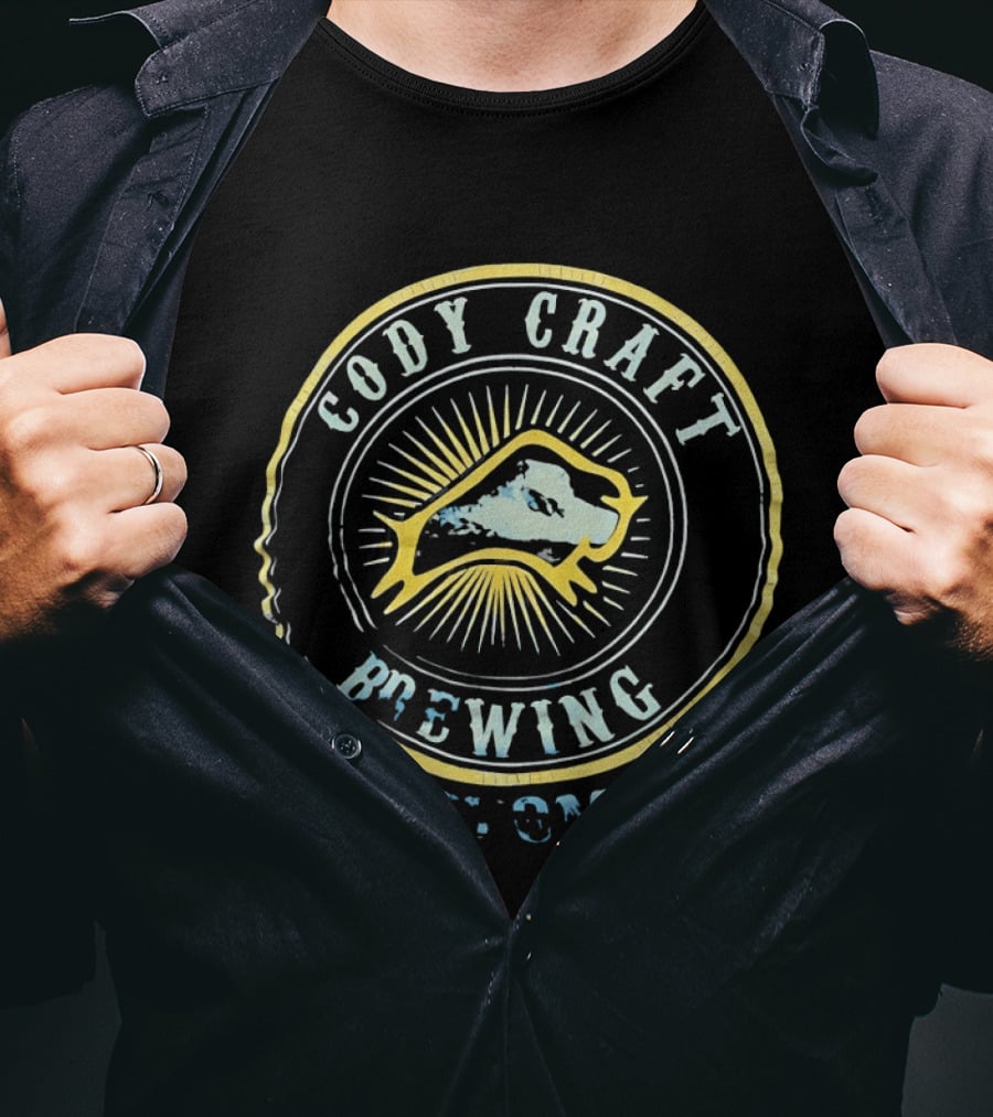 Cody Craft Brewing Seal Cody Wyoming Sunburst T-Shirt