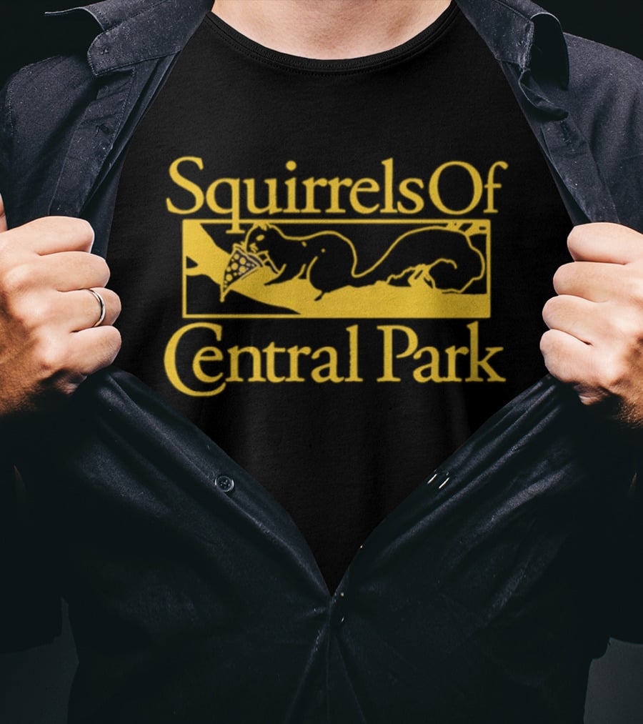 Squirrels Of Central Park Eating Pizza T-Shirt