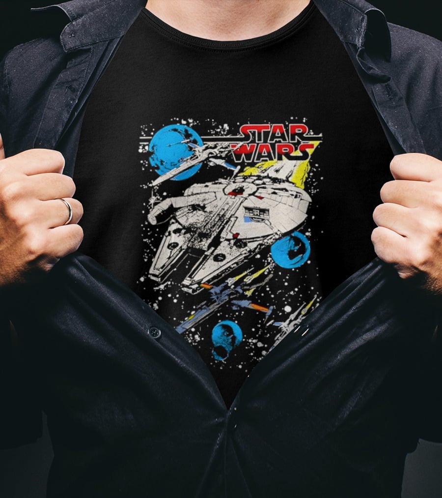 Star Wars Millennium Falcon Vintage Space Battle T-Shirt
