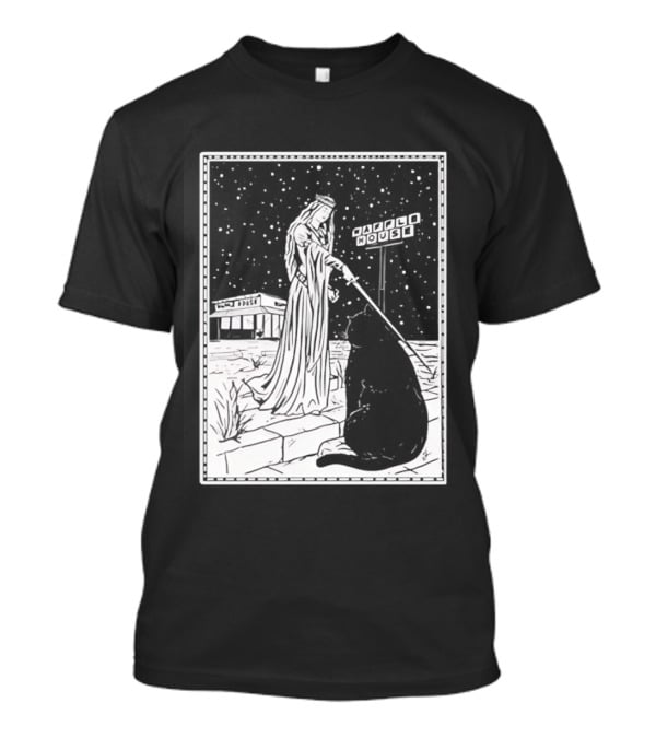 Medieval Cat Tarot Waffle House The Hermit T-Shirt