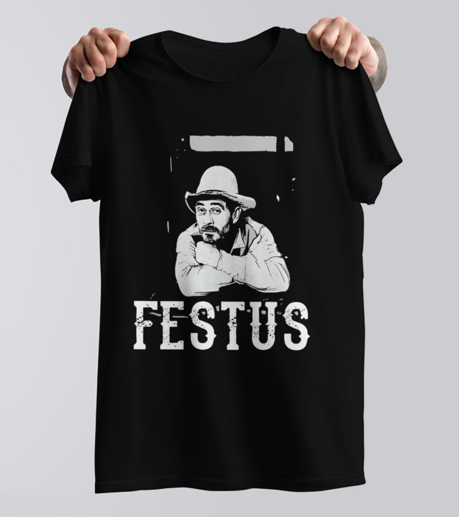 Festus Gunsmoke Character Iconic Cowboy T-Shirt