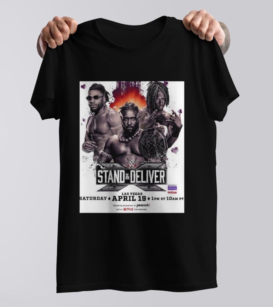 Trick Williams Jevon Evans WWE Stand And Deliver Las Vegas April 19 2025 Event T-Shirt