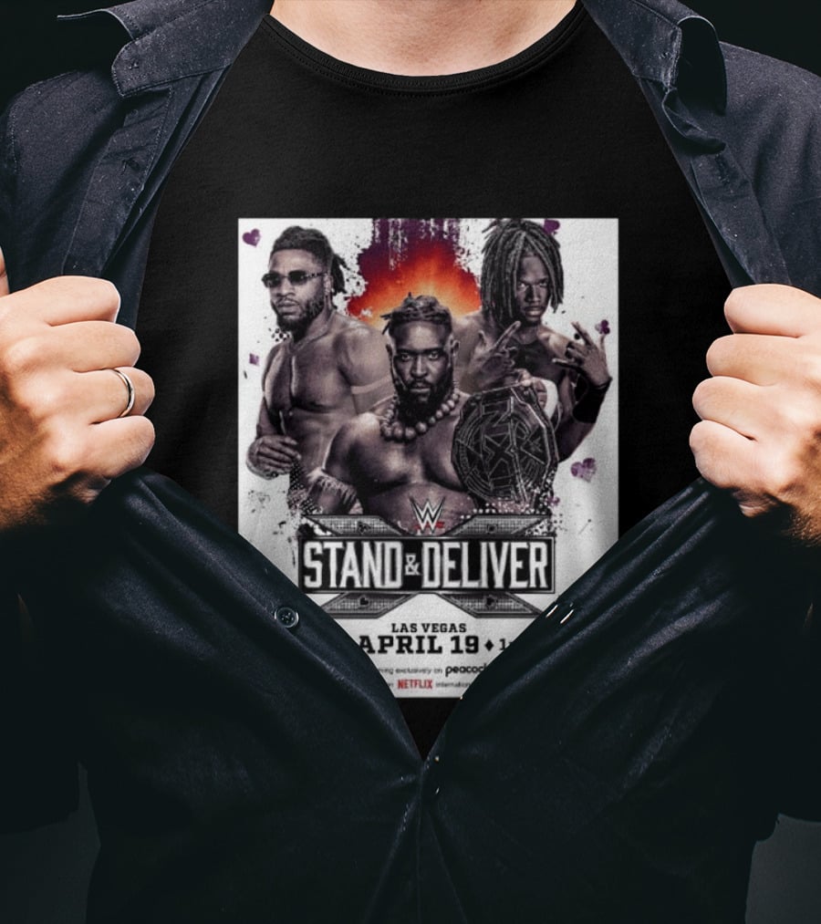 Trick Williams Jevon Evans WWE Stand And Deliver Las Vegas April 19 2025 Event T-Shirt