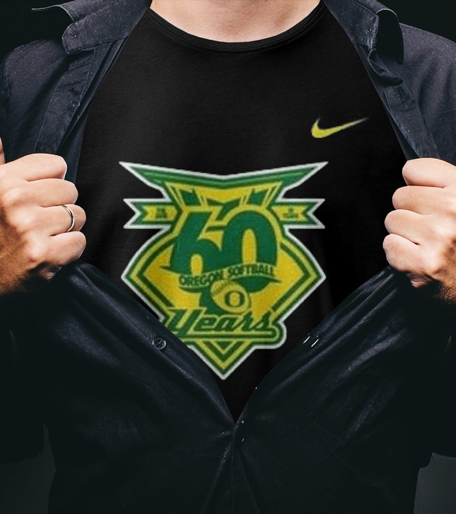 Oregon Ducks 60 Years Softball Anniversary Coach Melyssa Lombardi 2026 T-Shirt