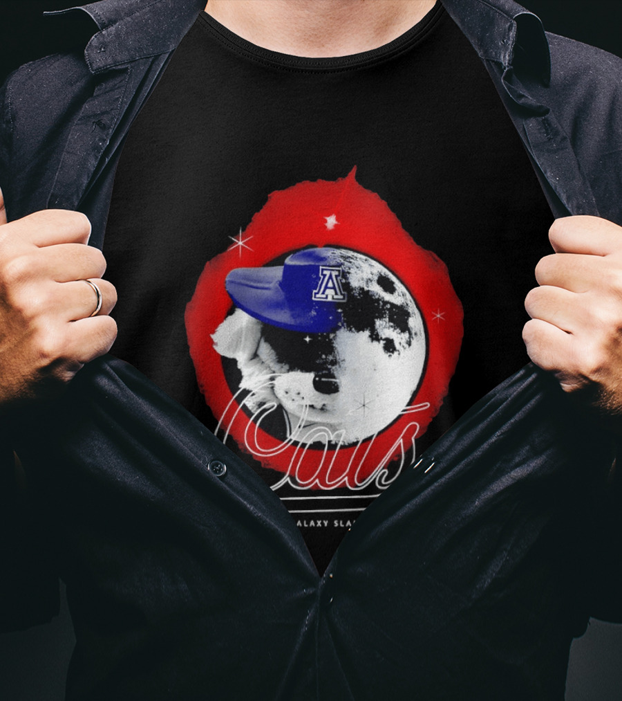 Arizona Wildcats SLAM Galaxy Cats Half Wilbur Half Moon T-Shirt