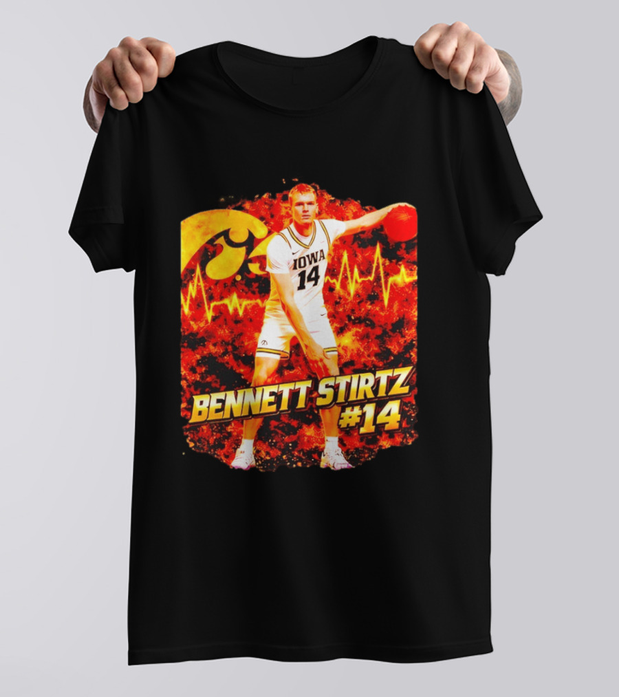 Bennett Stirtz #14 Iowa Basketball Hawkeye Energy Dynamic Performance T-Shirt