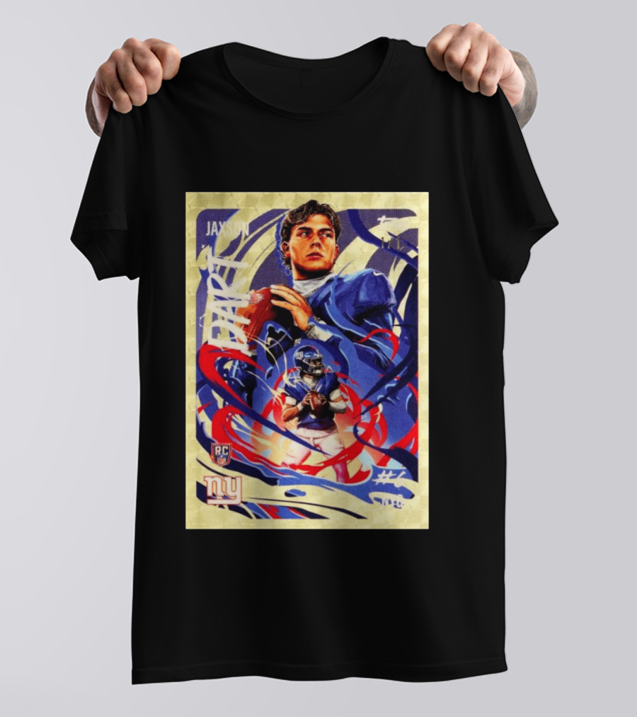 Jaxson Darts RC Ultra Violet Superfractor Topps NY Giants NFL Rookie Card T-Shirt