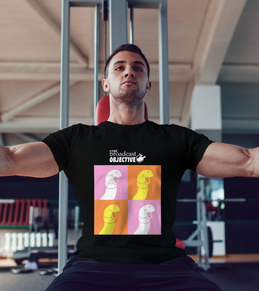 The Broadcast Objective Colorful Cartoon Faces Pop T-Shirt