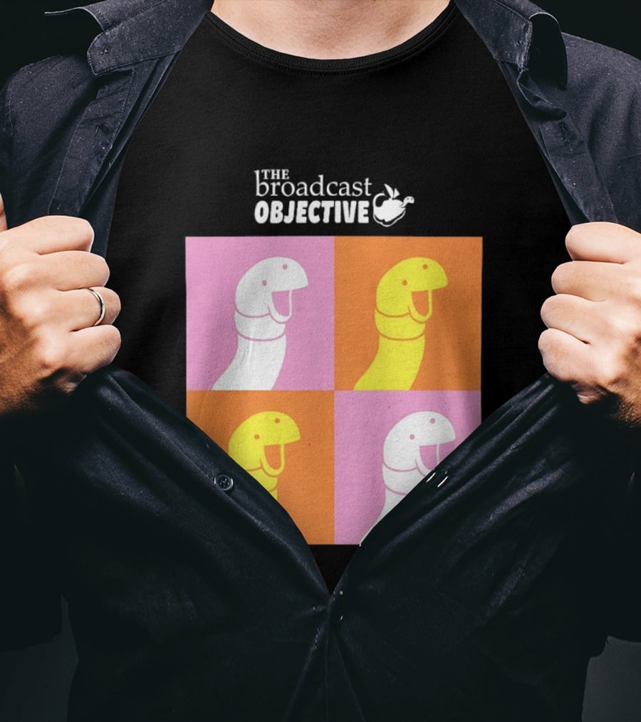 The Broadcast Objective Colorful Cartoon Faces Pop T-Shirt