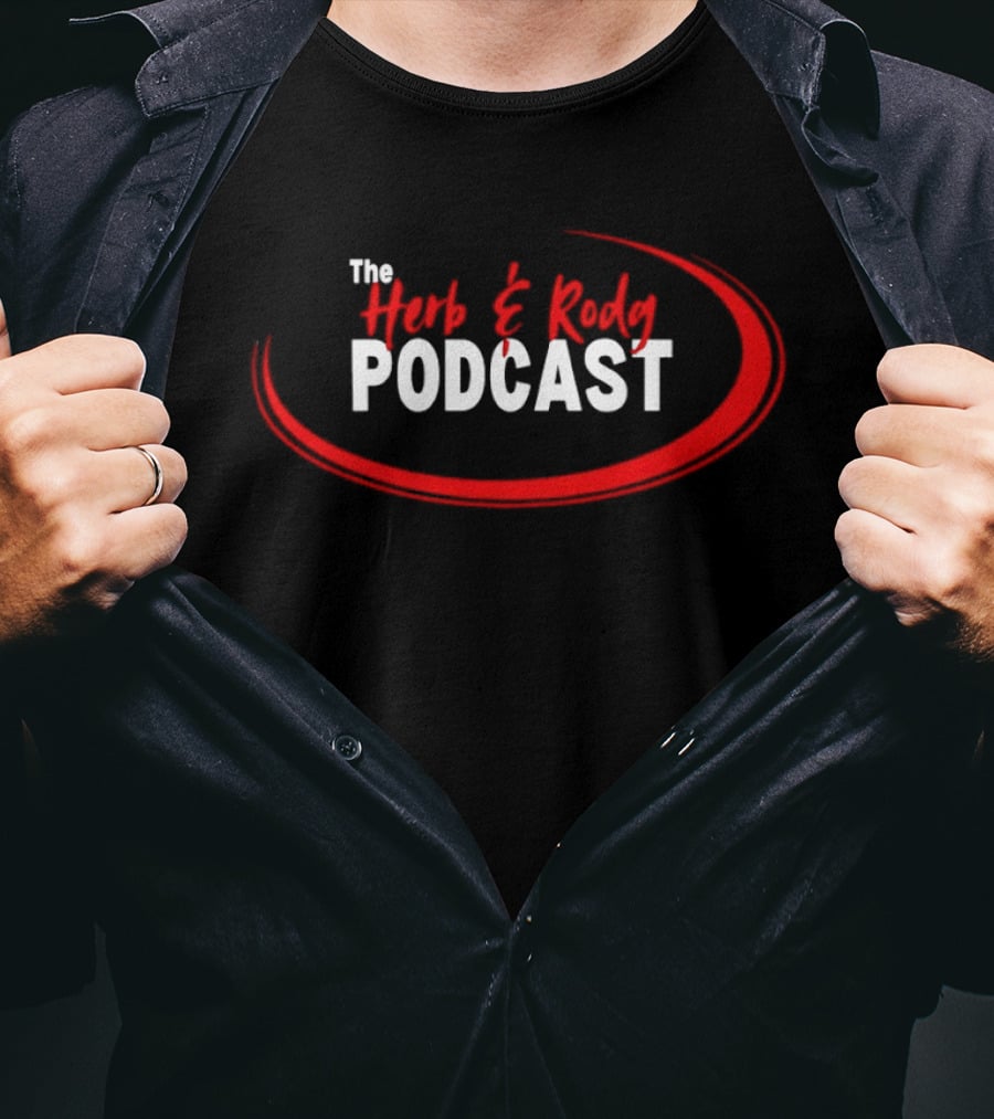 The Herb And Rudy Podcast Red Swirl T-Shirt