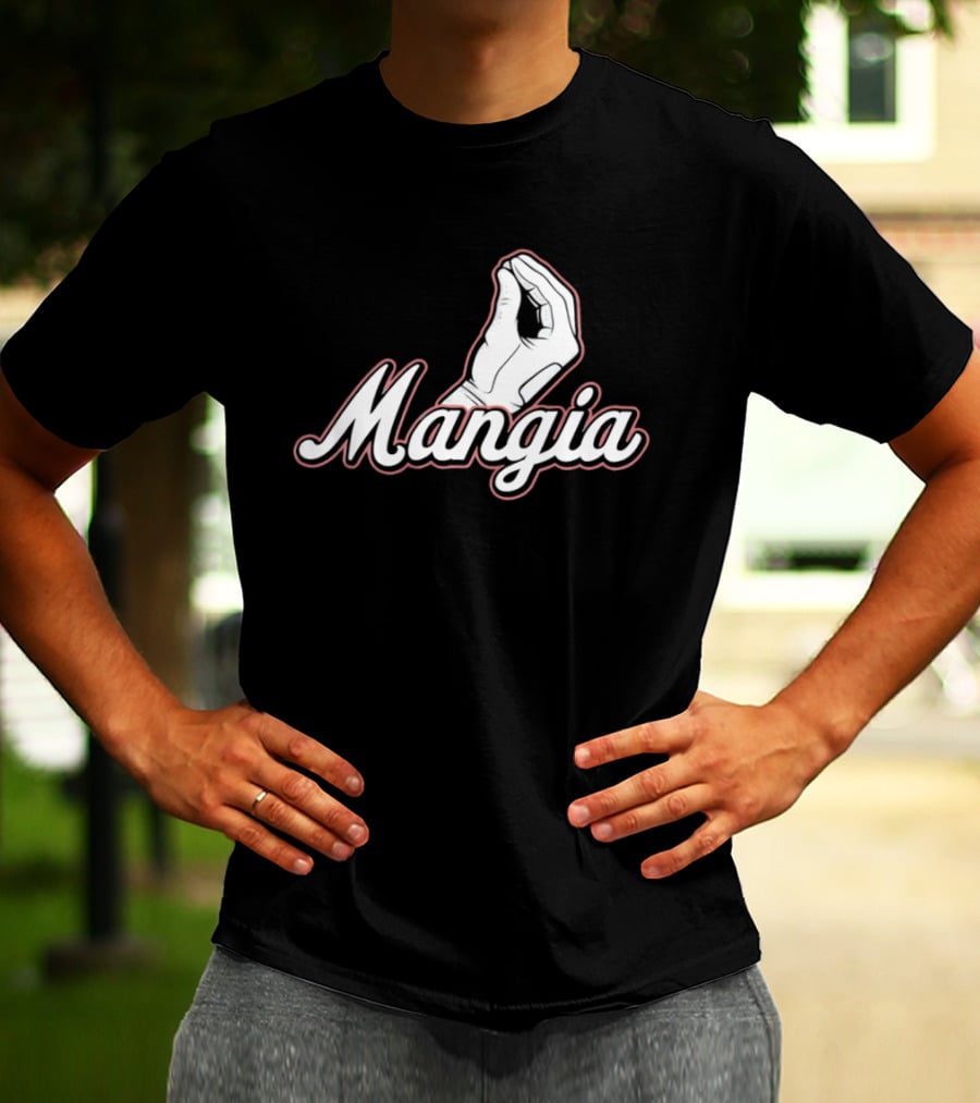 Mangia Italian Hand Gesture Classic Baseball T-Shirt
