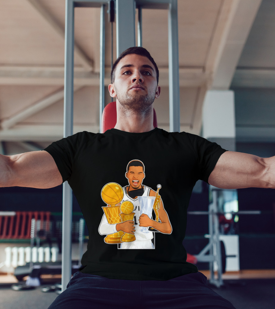 Victor Wembanyama Cartoon Trophy San Antonio Spurs MVP T-Shirt