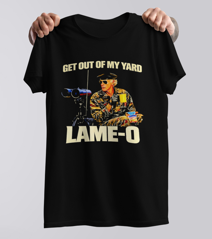 Get Out Of My Yard Lame O Funny Snacking Recliner Vibes T-Shirt