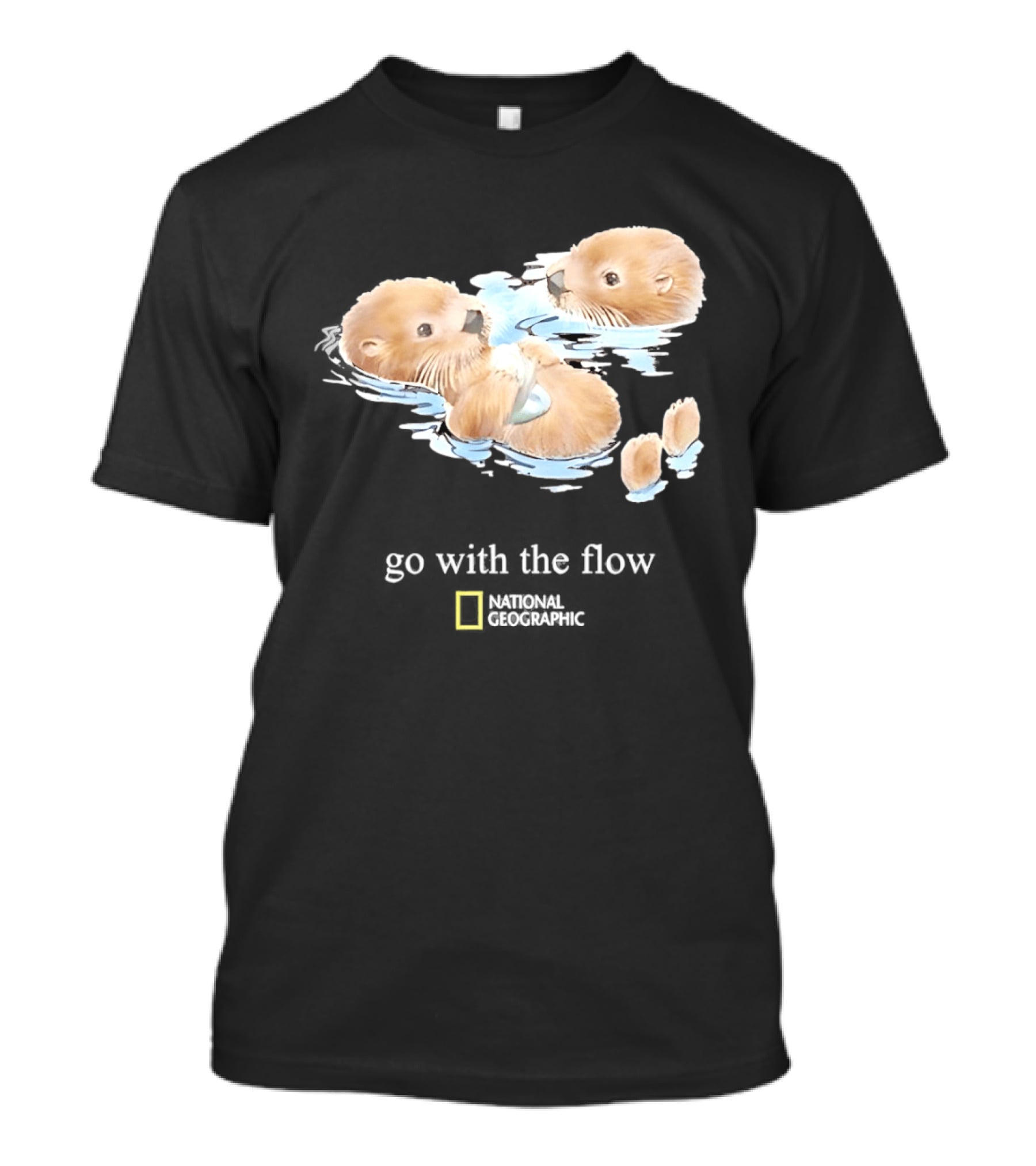 Go With The Flow Otters National Geographic T-Shirt